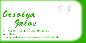 orsolya galos business card